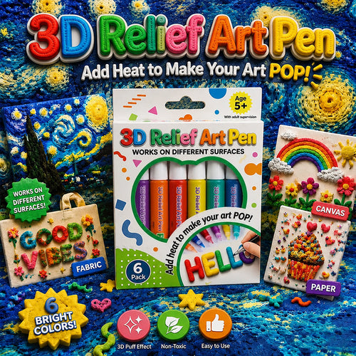 🦄👗Save66% by ordering today丨ODEIUN® 3D Relief Art Pen – Turn Flat Drawings Into Touchable 3D Art🪄