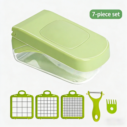 12-in-1 Vegetable Chopper & Slicer – Multi-Blade Kitchen Cutting Set