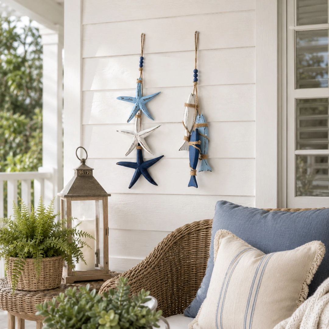 Starfish+Fish Hanging Decor（2pc）