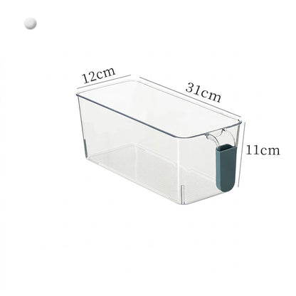 Clear Fridge Organizer Bins – Stackable Food Storage Containers with Easy-Grip Handles