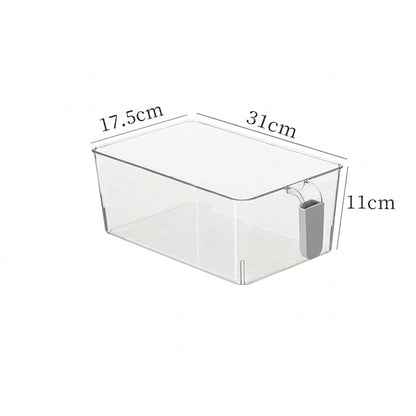 Clear Fridge Organizer Bins – Stackable Food Storage Containers with Easy-Grip Handles