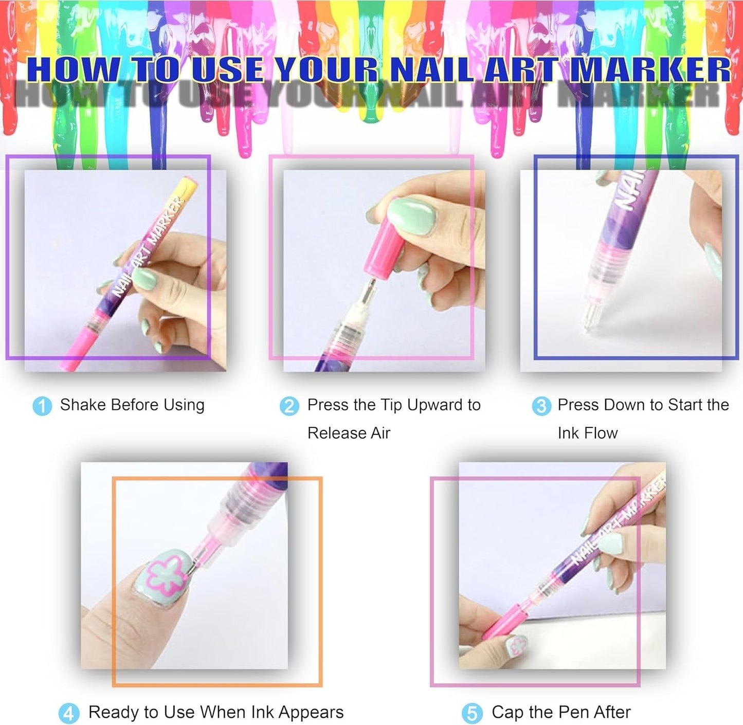 🔥Last Day 50%OFF🎨12 Colors Nail Art Pens Set