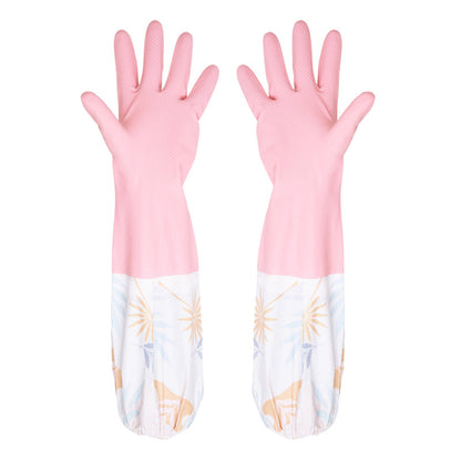 Heavy-Duty Latex Cleaning Gloves – Non-Slip Waterproof Dishwashing Gloves