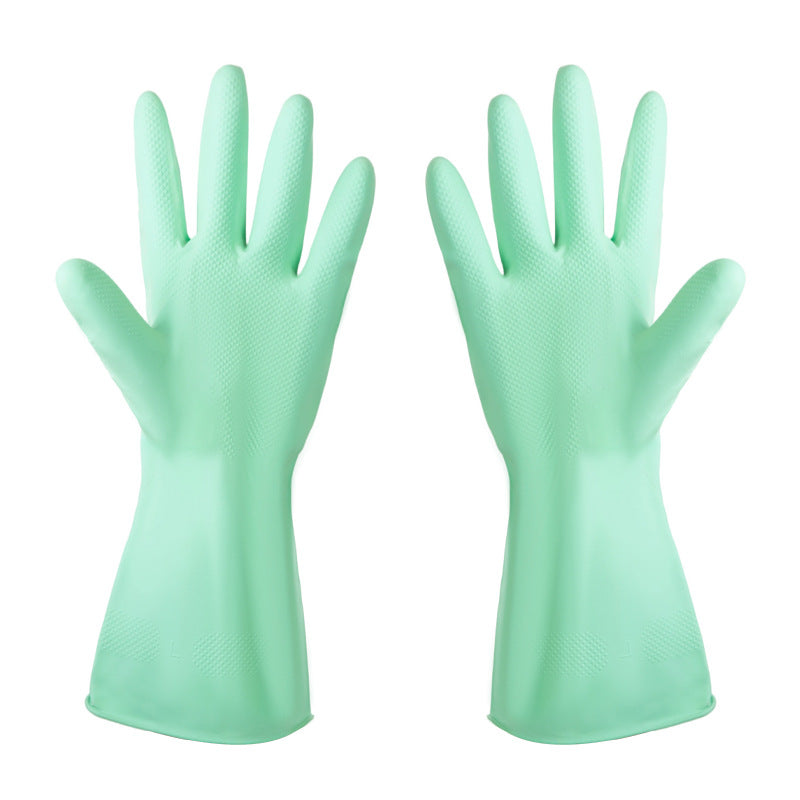 Short green gloves