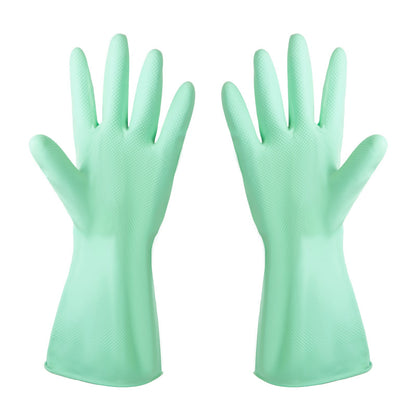 Heavy-Duty Latex Cleaning Gloves – Non-Slip Waterproof Dishwashing Gloves