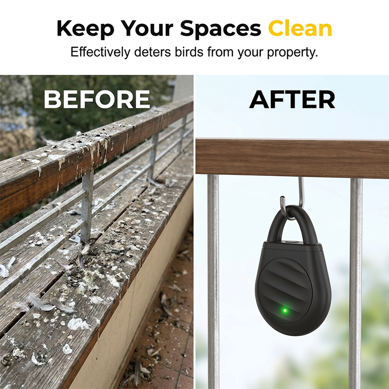 🔥Limited time offer Buy 3 get 3 free！🐦No more trouble from birds, beasts and locusts！Portable Ultrasonic Bird Repellent Keychain